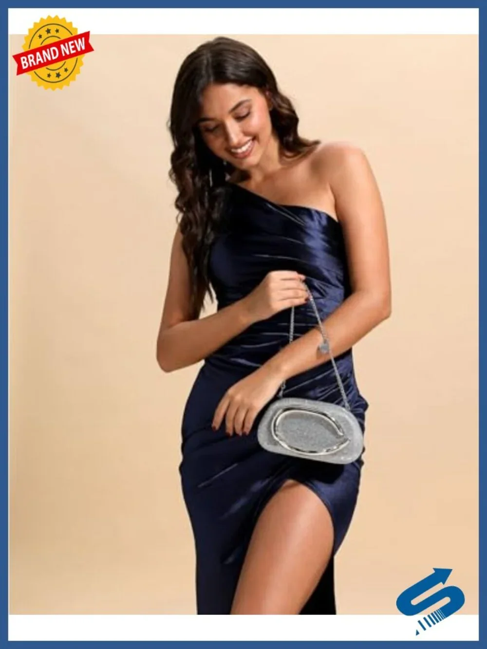 Mini Rhinestone Clutch Purse with Detachable Chain Straps for Formal Events